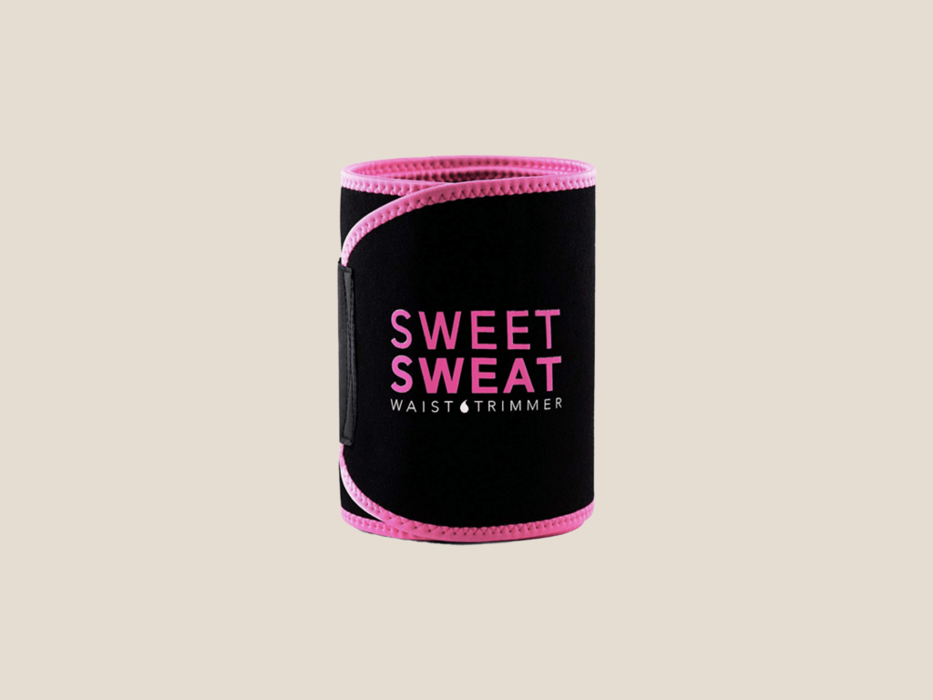 Sweet Sweat Black and Pink Waist Trimmer