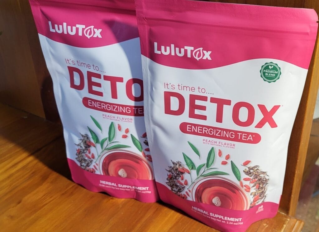LULUTOX Detox Tea packaging pouch